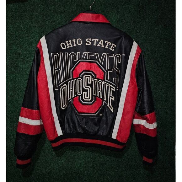 Ohio State Buckeyes Leather Varsity Jacket - Main Image